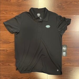 47 Men's New York Jets Black Polo Shirt